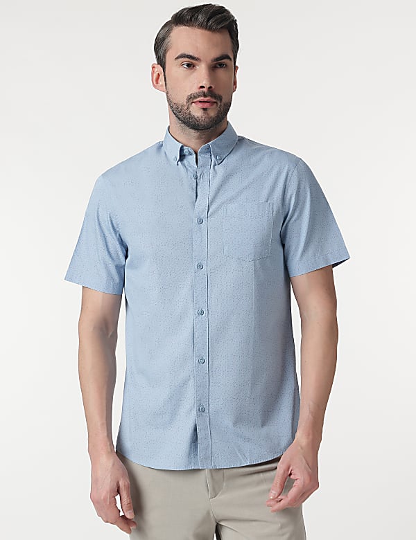 Pure Cotton Button Down Collar Shirt