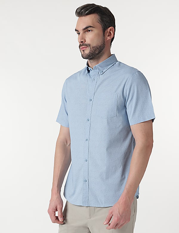 Pure Cotton Button Down Collar Shirt