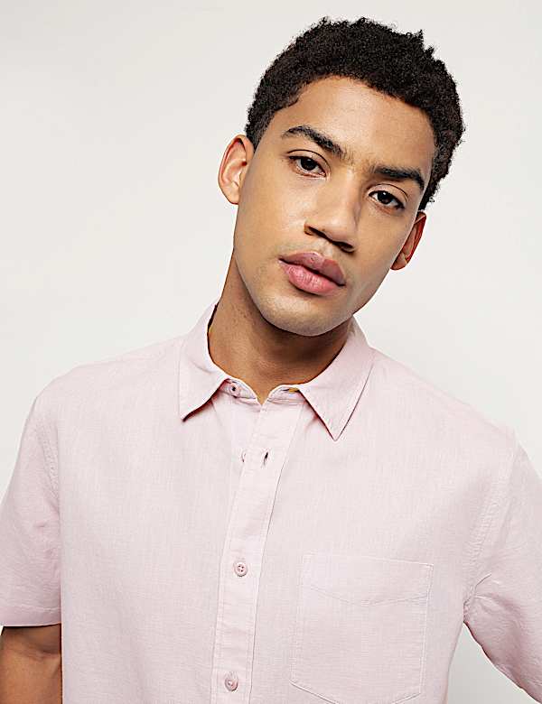 Linen Rich Relaxed Fit Shirt