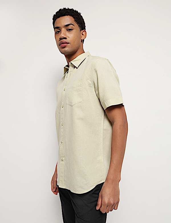 Linen Rich Relaxed Fit Shirt