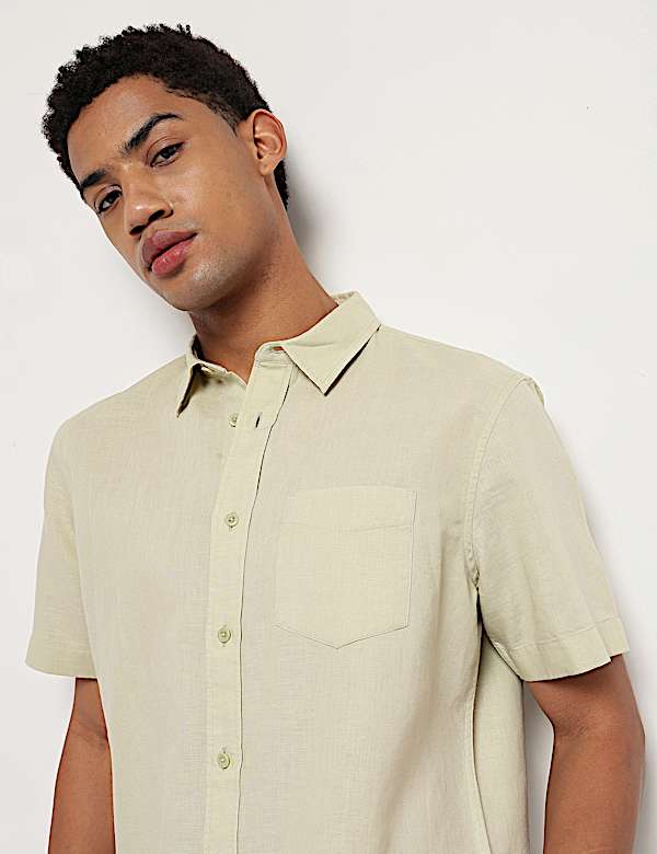 Linen Rich Relaxed Fit Shirt