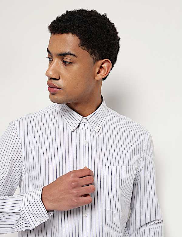 Pure Cotton Button Down Collar Shirt