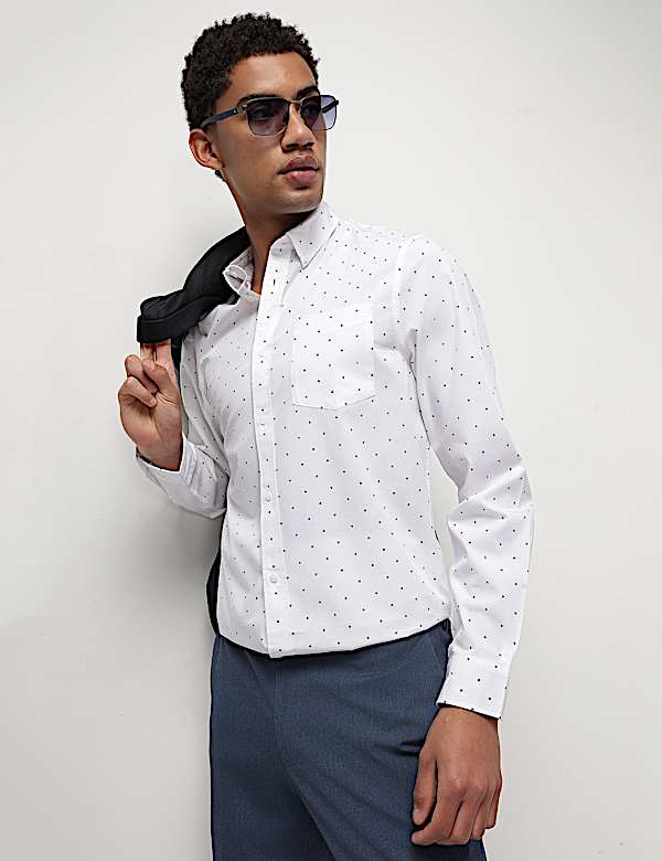 Pure Cotton Printed Full Sleeves Shirt