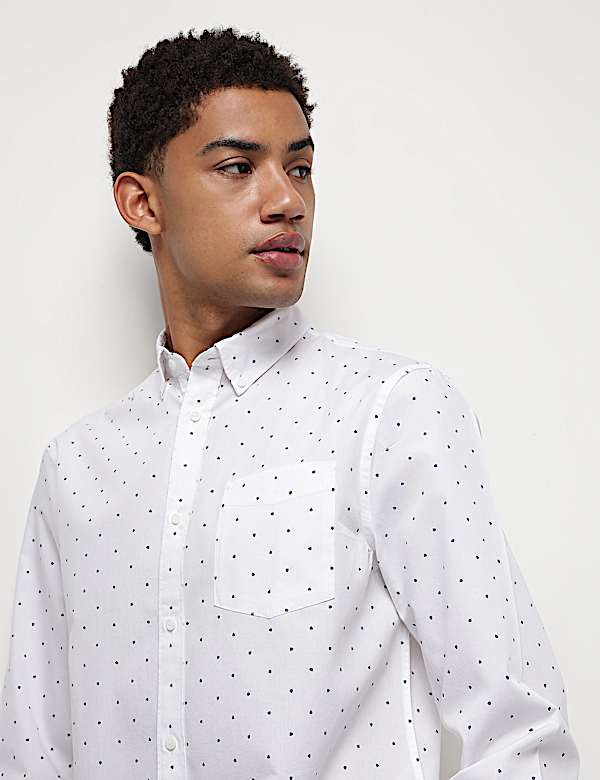 Pure Cotton Printed Full Sleeves Shirt
