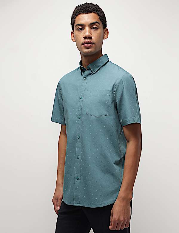 Pure Cotton Printed Half Sleeves Shirt