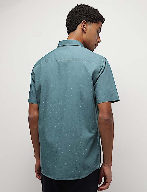 Pure Cotton Printed Half Sleeves Shirt