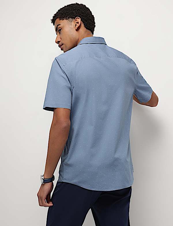 Pure Cotton Printed Half Sleeves Shirt