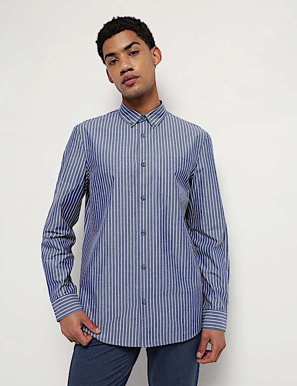 Pure Cotton Button Down Collar Shirt