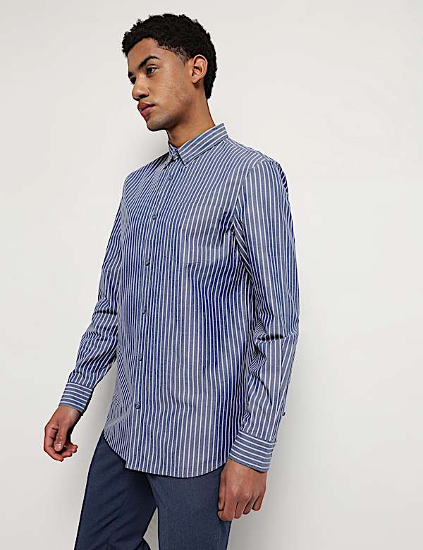 Pure Cotton Button Down Collar Shirt