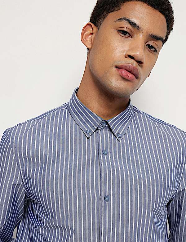 Pure Cotton Button Down Collar Shirt