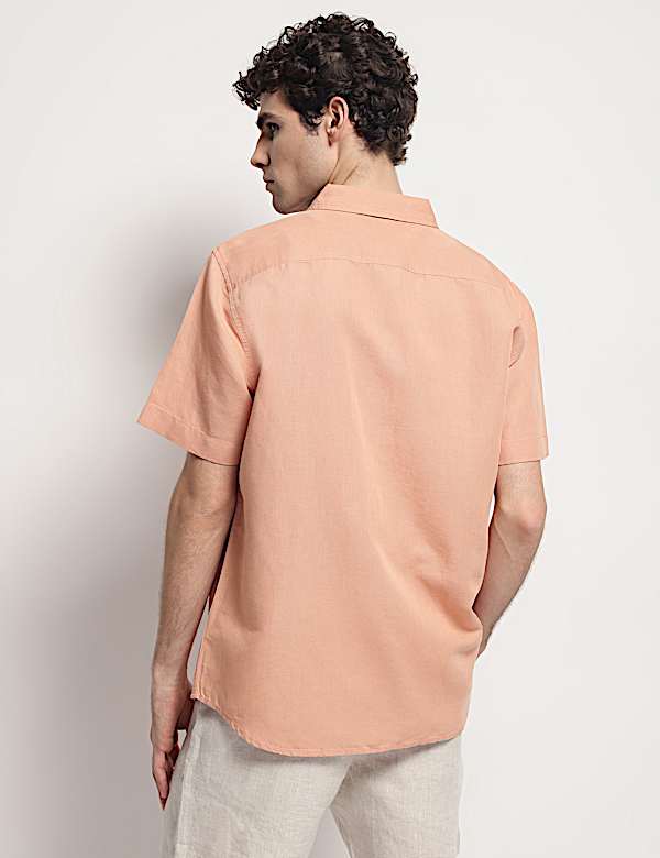 Linen Rich Short Sleeves Relaxed Fit Shirt