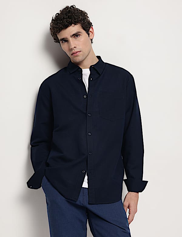 Linen Rich Relaxed Fit Shirt