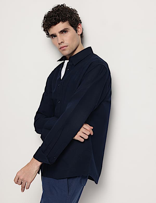 Linen Rich Relaxed Fit Shirt