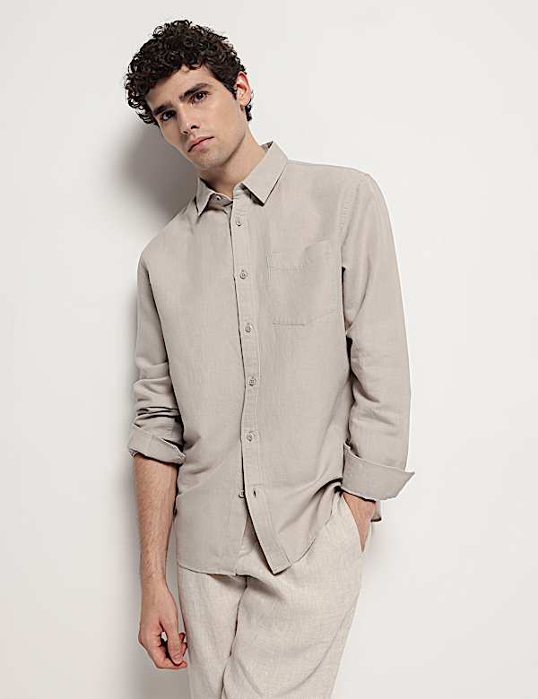 Linen Rich Relaxed Fit Shirt