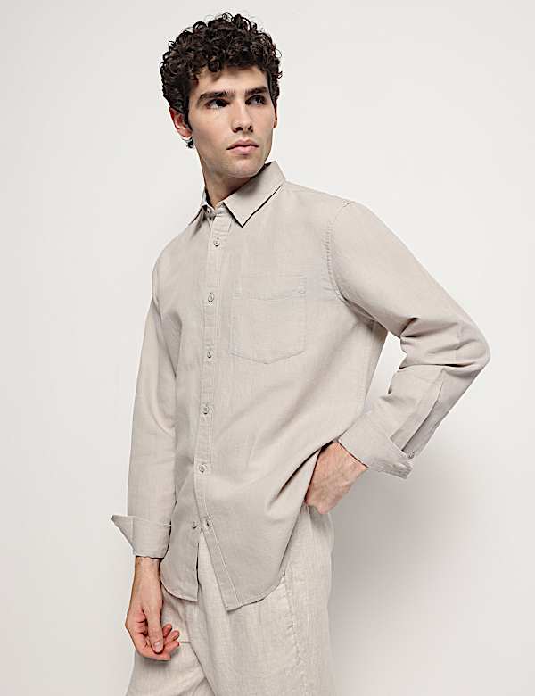 Linen Rich Relaxed Fit Shirt