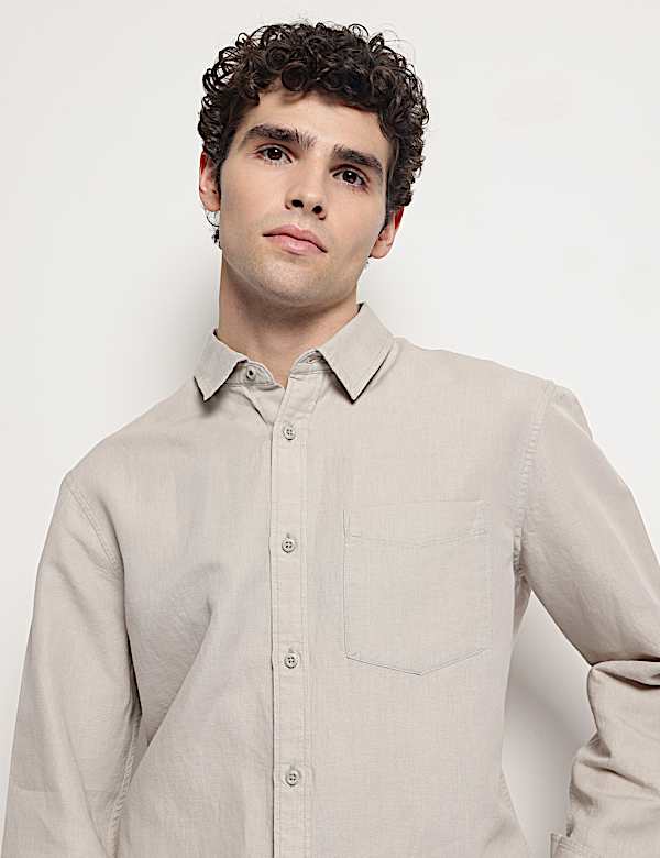 Linen Rich Relaxed Fit Shirt