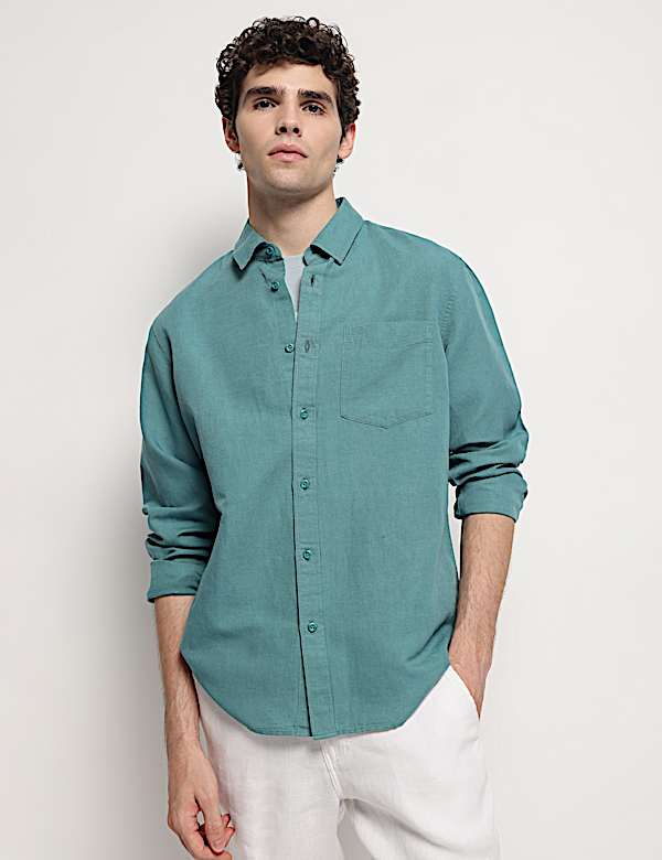 Linen Rich Relaxed Fit Shirt