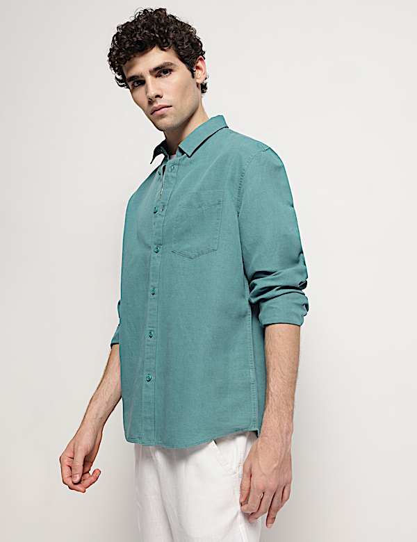 Linen Rich Relaxed Fit Shirt