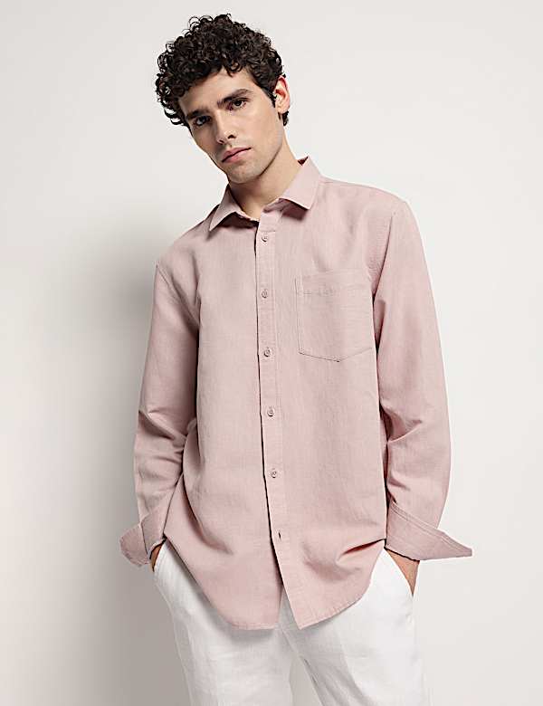 Linen Rich Relaxed Fit Shirt