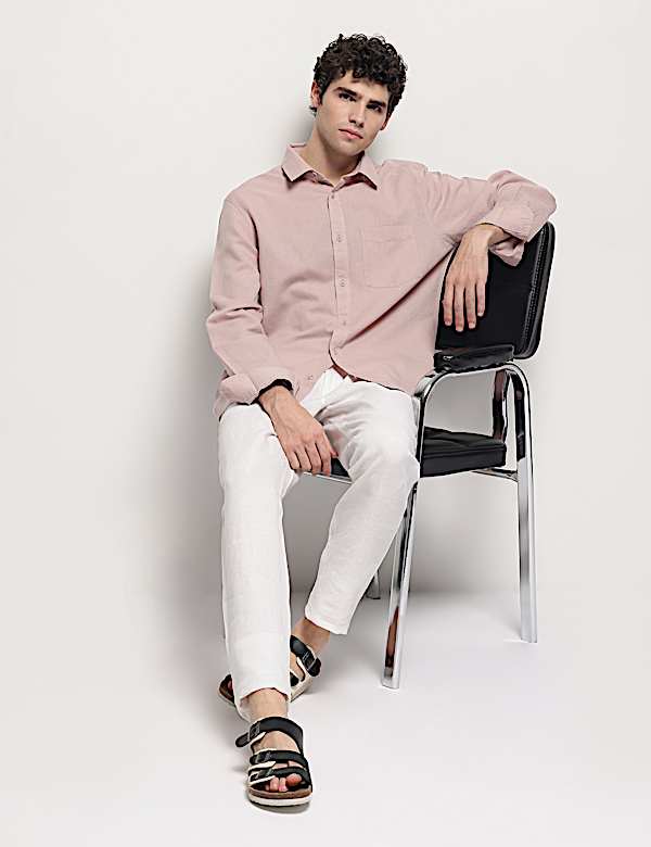 Linen Rich Relaxed Fit Shirt