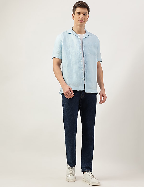 Linen Textured Short Sleeves Shirt