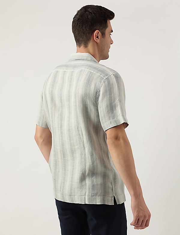Pure Linen Regular Fit Striped Shirt