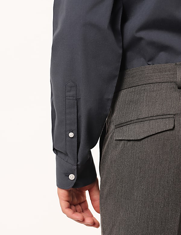 Pure Cotton Plain Botton Down Neck Shirt