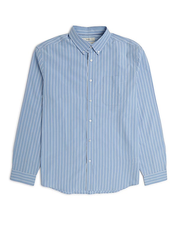 Pure Cotton Striped Button Down Shirt