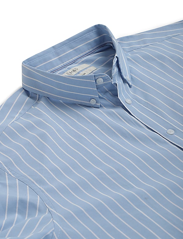 Pure Cotton Striped Button Down Shirt