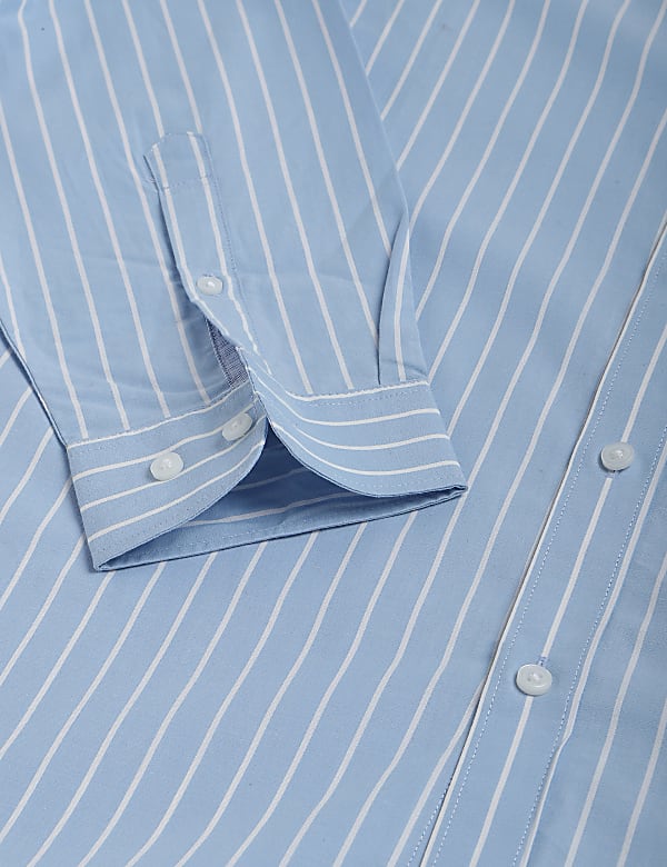 Pure Cotton Striped Button Down Shirt