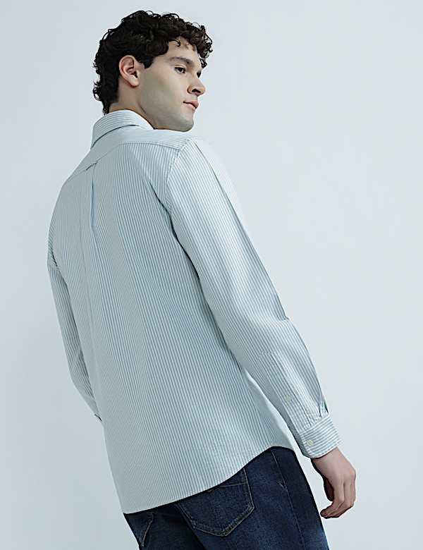 Ultimate Pure Cotton Striped Oxford Shirt