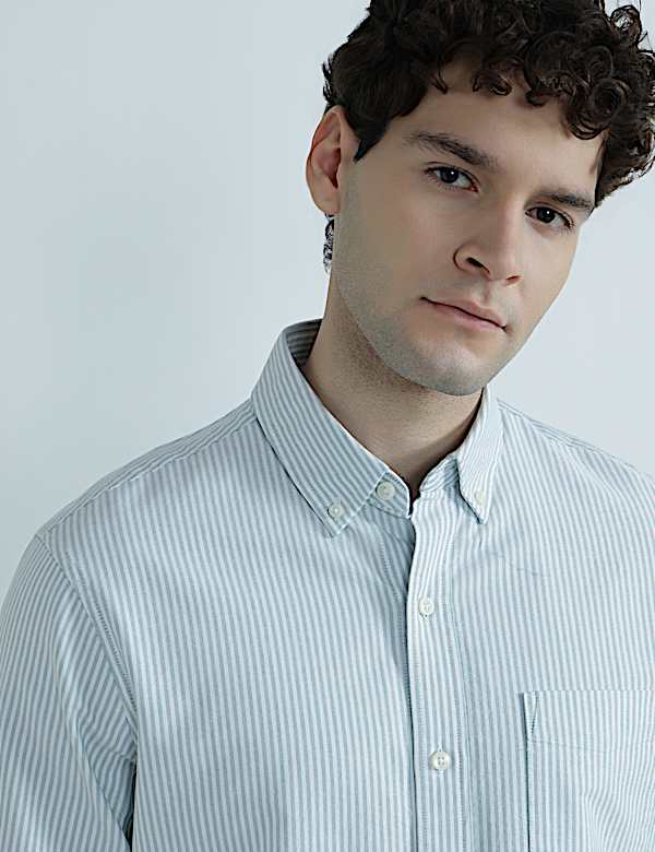 Ultimate Pure Cotton Striped Oxford Shirt