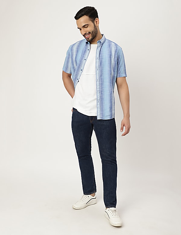 Pure Cotton Printed Collared Shirt
