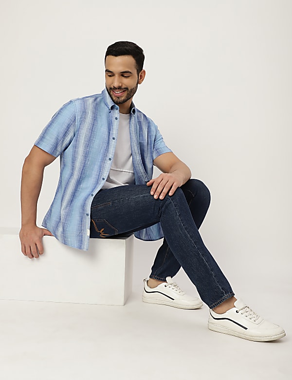 Pure Cotton Printed Collared Shirt