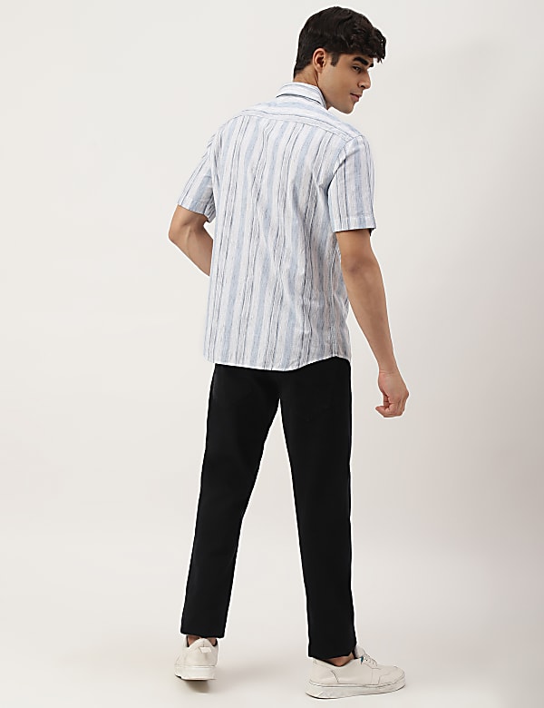Cotton Mix Printed Buttondown Collar Shirt