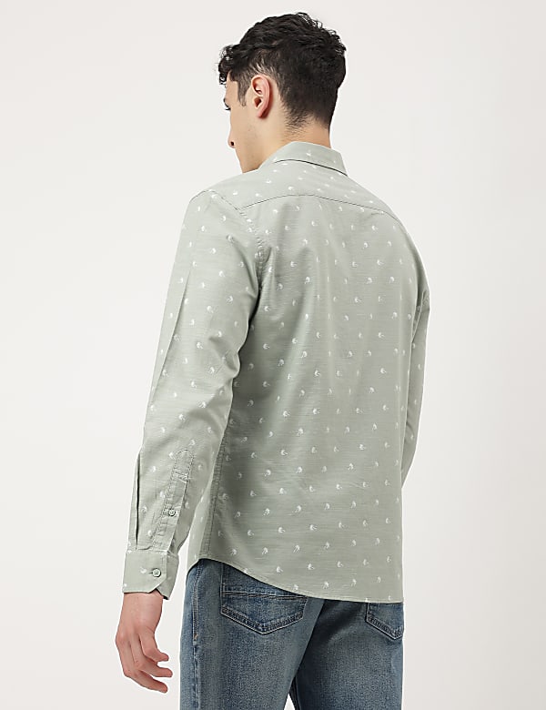 Pure Cotton Button-down Collar Shirt