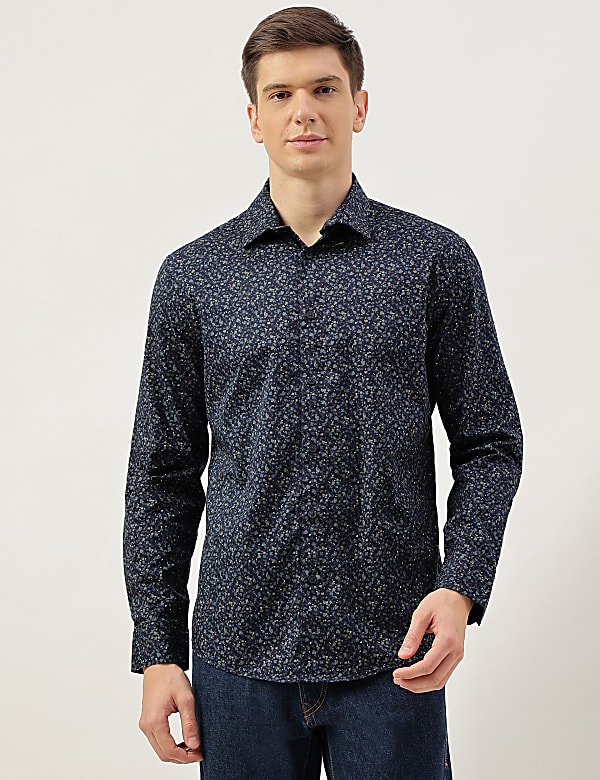 Cotton Rich Printed Long Sleeves Shirt