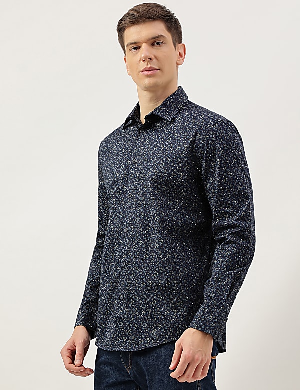 Cotton Rich Printed Long Sleeves Shirt