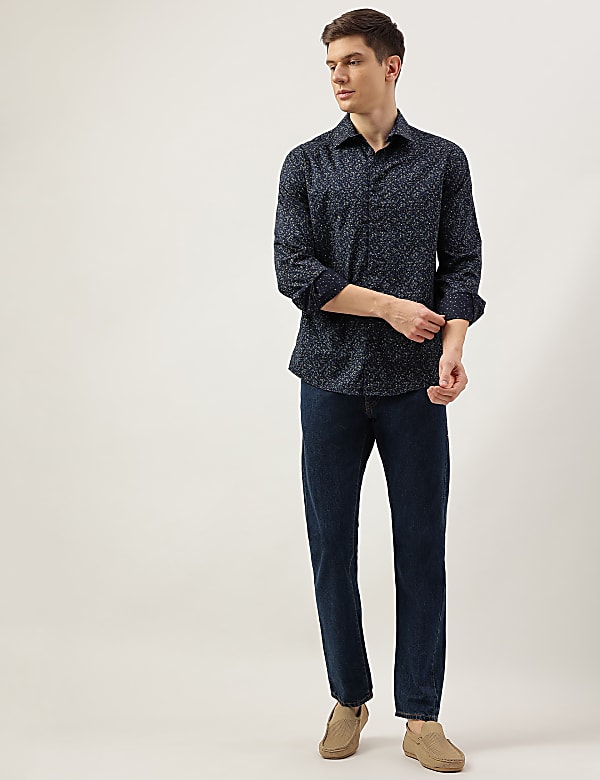 Cotton Rich Printed Long Sleeves Shirt