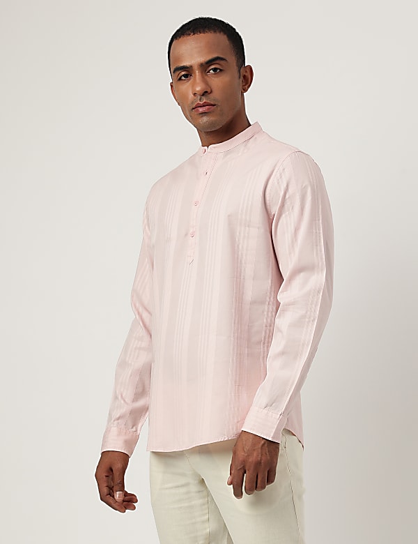 Cotton Rich Textured Long Sleeves Shirt
