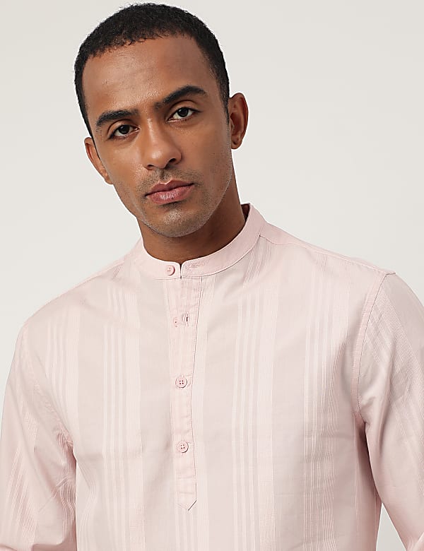 Cotton Rich Textured Long Sleeves Shirt