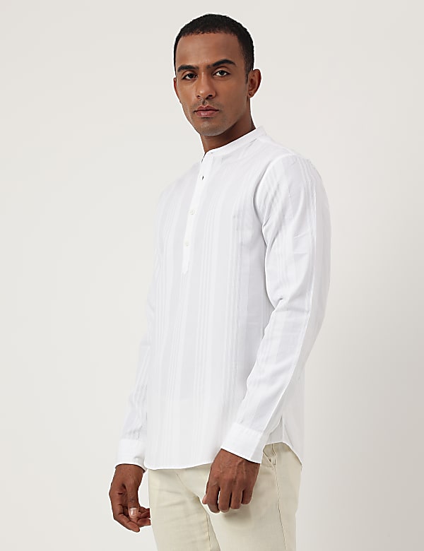 Cotton Rich Textured Long Sleeves Shirt