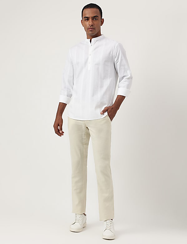 Cotton Rich Textured Long Sleeves Shirt