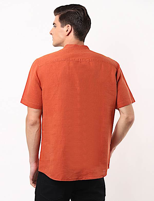 Half Placket Solid Shirt