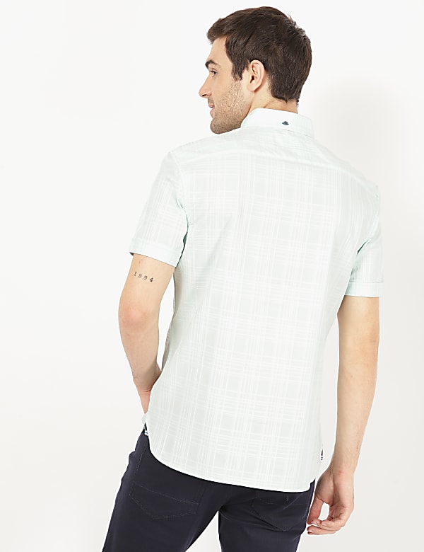 Short Sleeve Textured Dobby Shirt