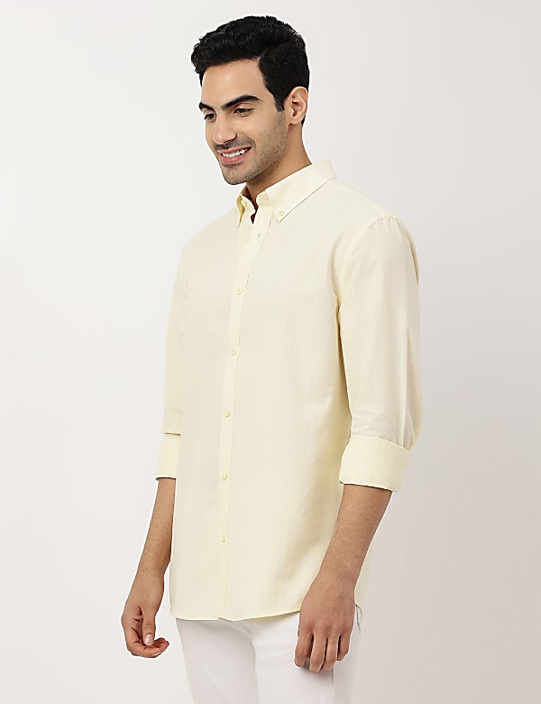 Pure Cotton Button-down Collar Shirt