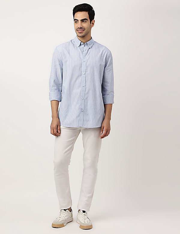 Pure Cotton Button-down Collar Shirt