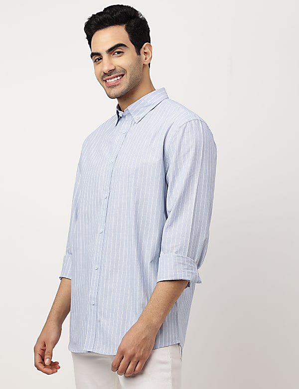 Pure Cotton Button-down Collar Shirt