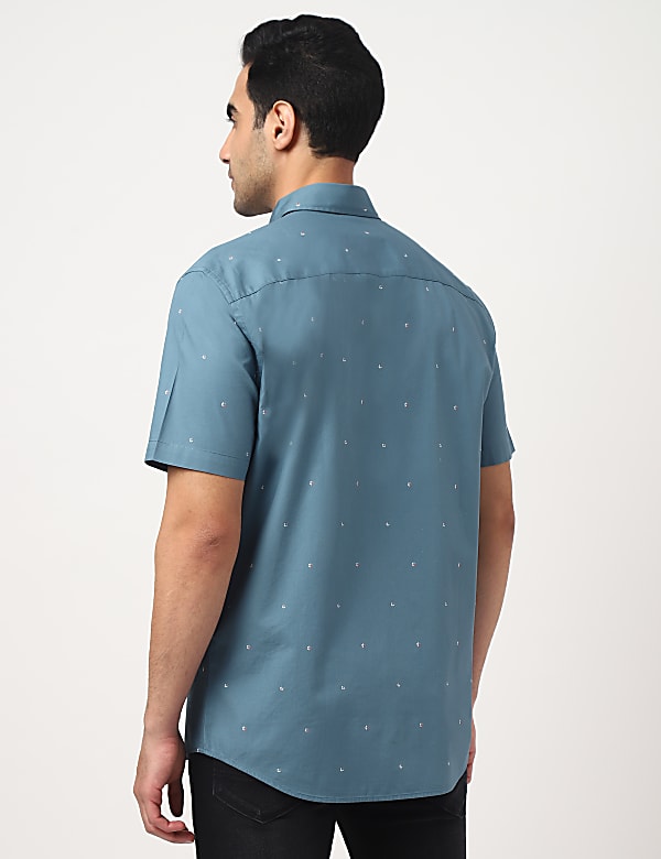 Pure Cotton Button-down Collar Shirt