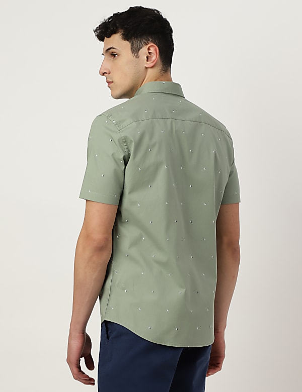 Pure Cotton Button-down Collar Shirt